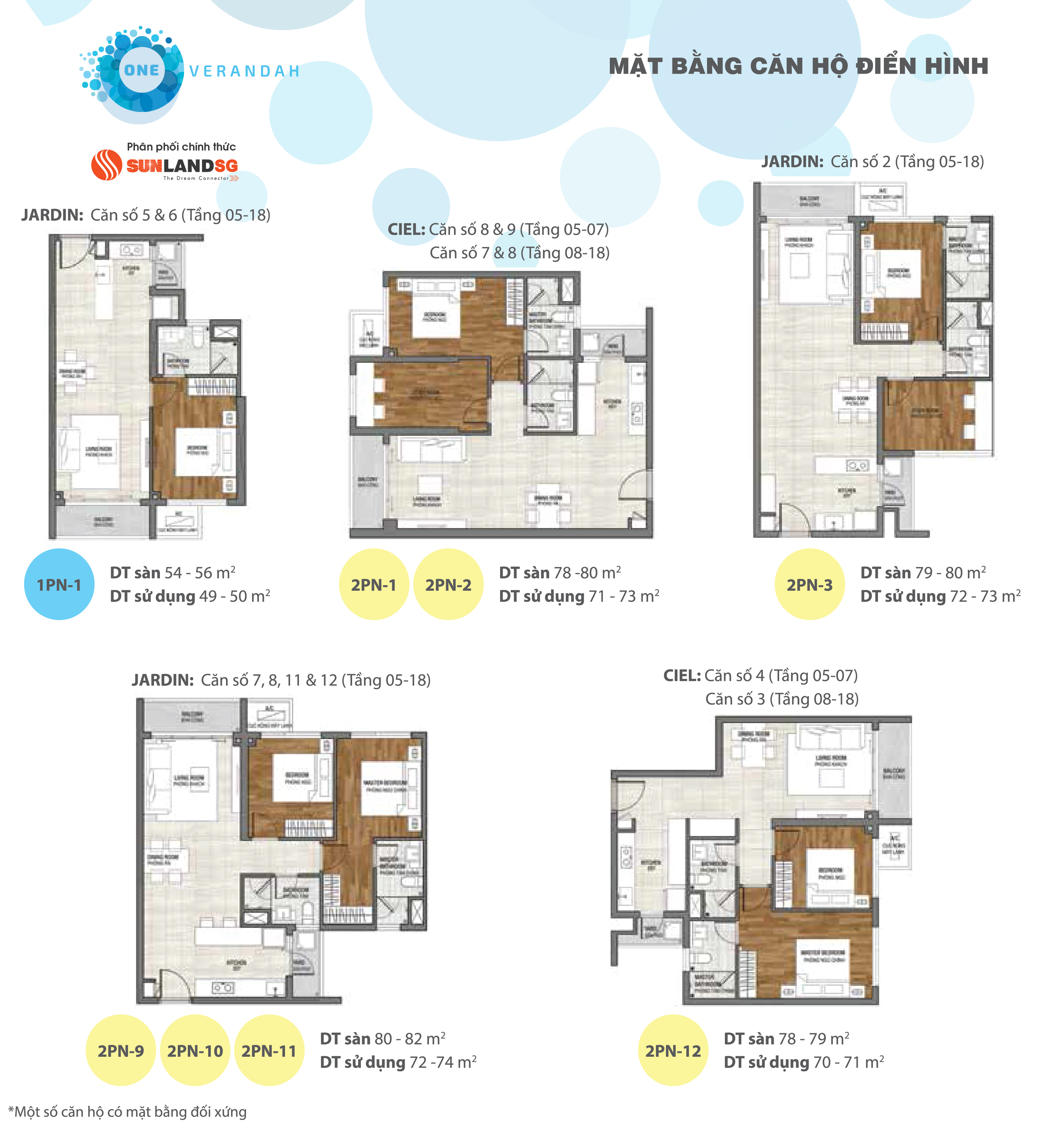Căn Hộ One Verandah 11 THIẾT KẾ ĐIỂN HÌNH ONE VERANDAH