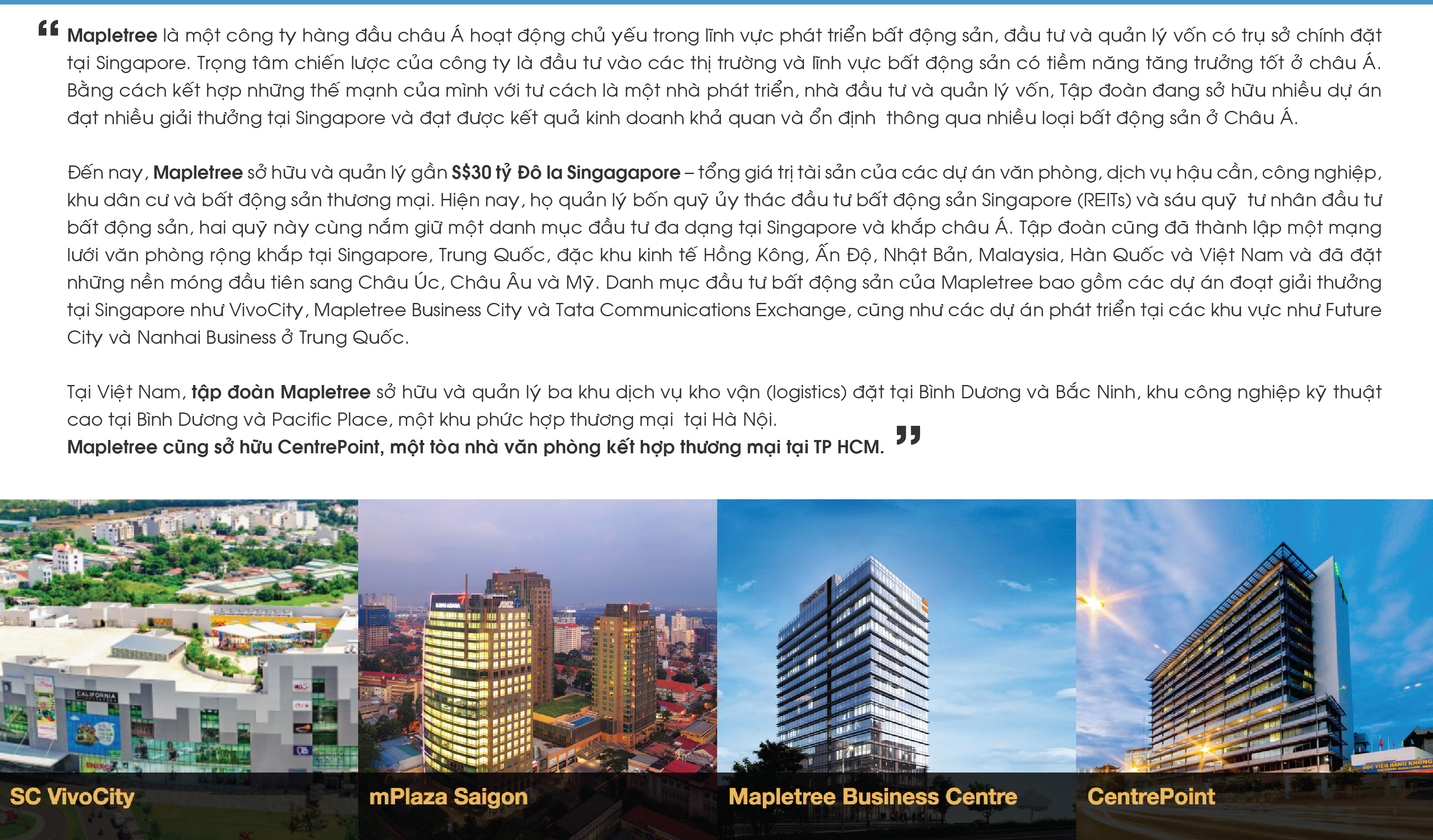 Căn Hộ One Verandah 19 Chủ đầu tư MapleTree tại Việt Nam