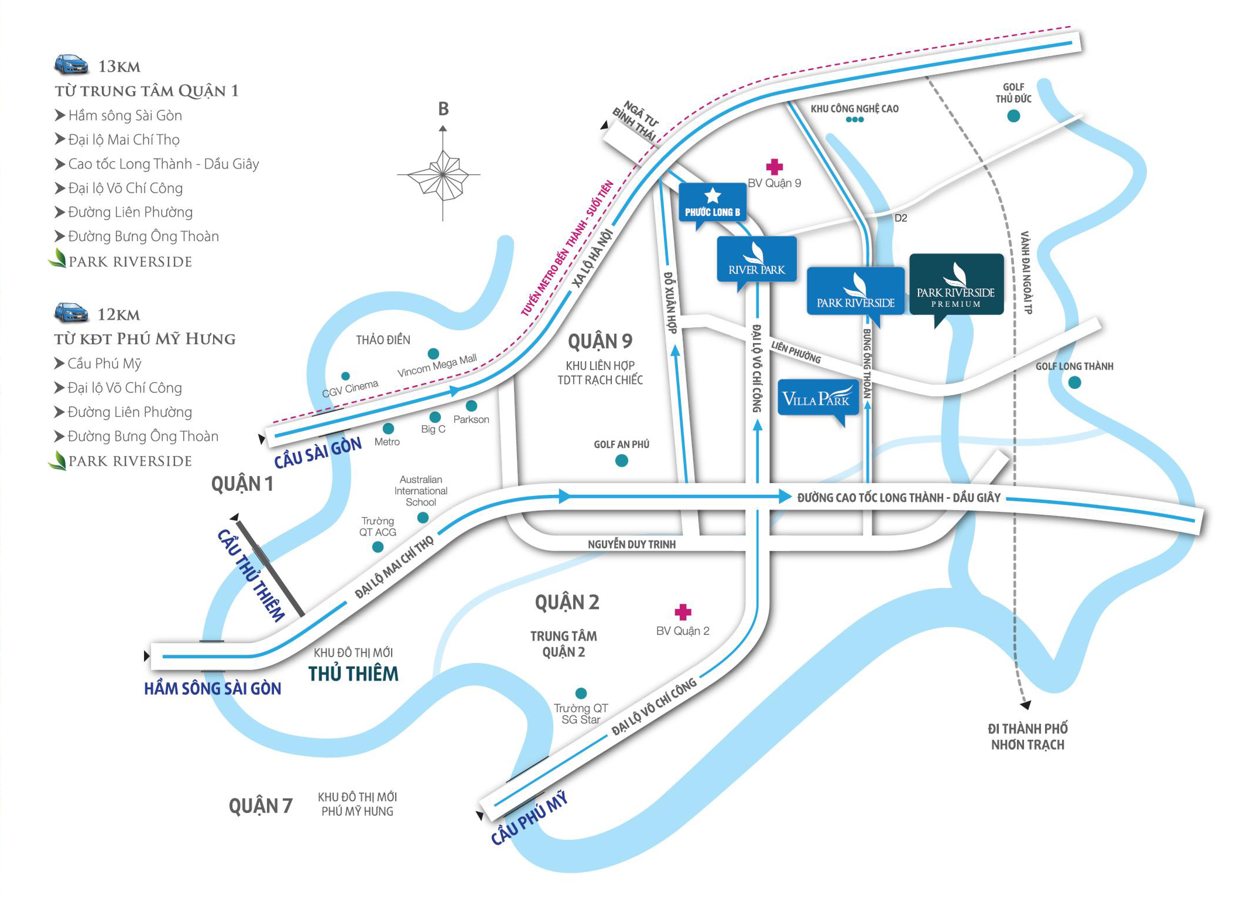 vị trí Park Riverside Premium 