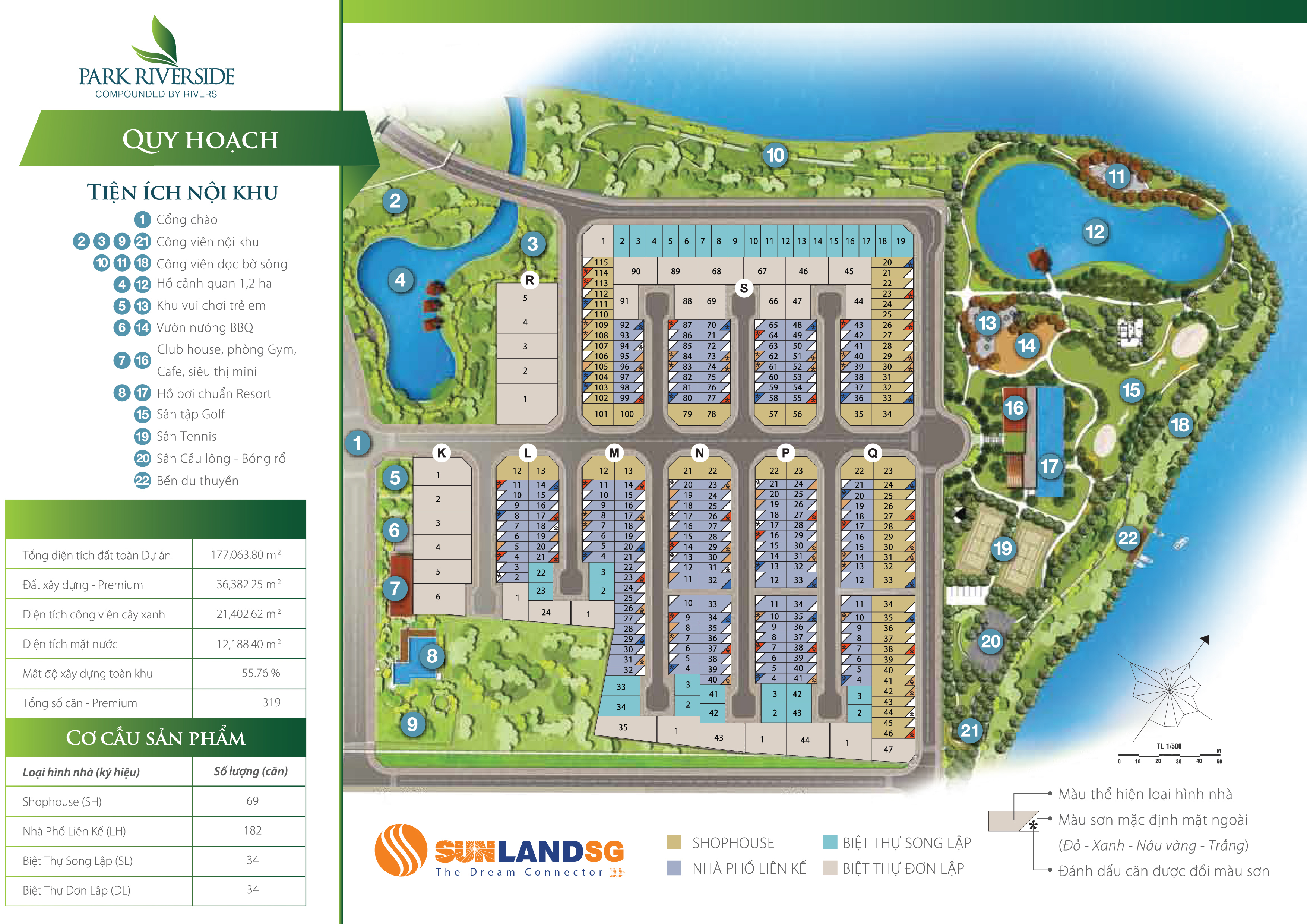 mặt bằng tổng thể Park Riverside Premium