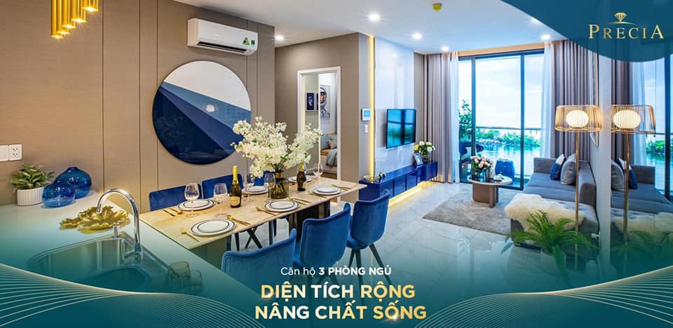 NÂNG CHẤT SỐNG CÙNG CĂN HỘ 3PN PRECIA THOÁNG RỘNG,