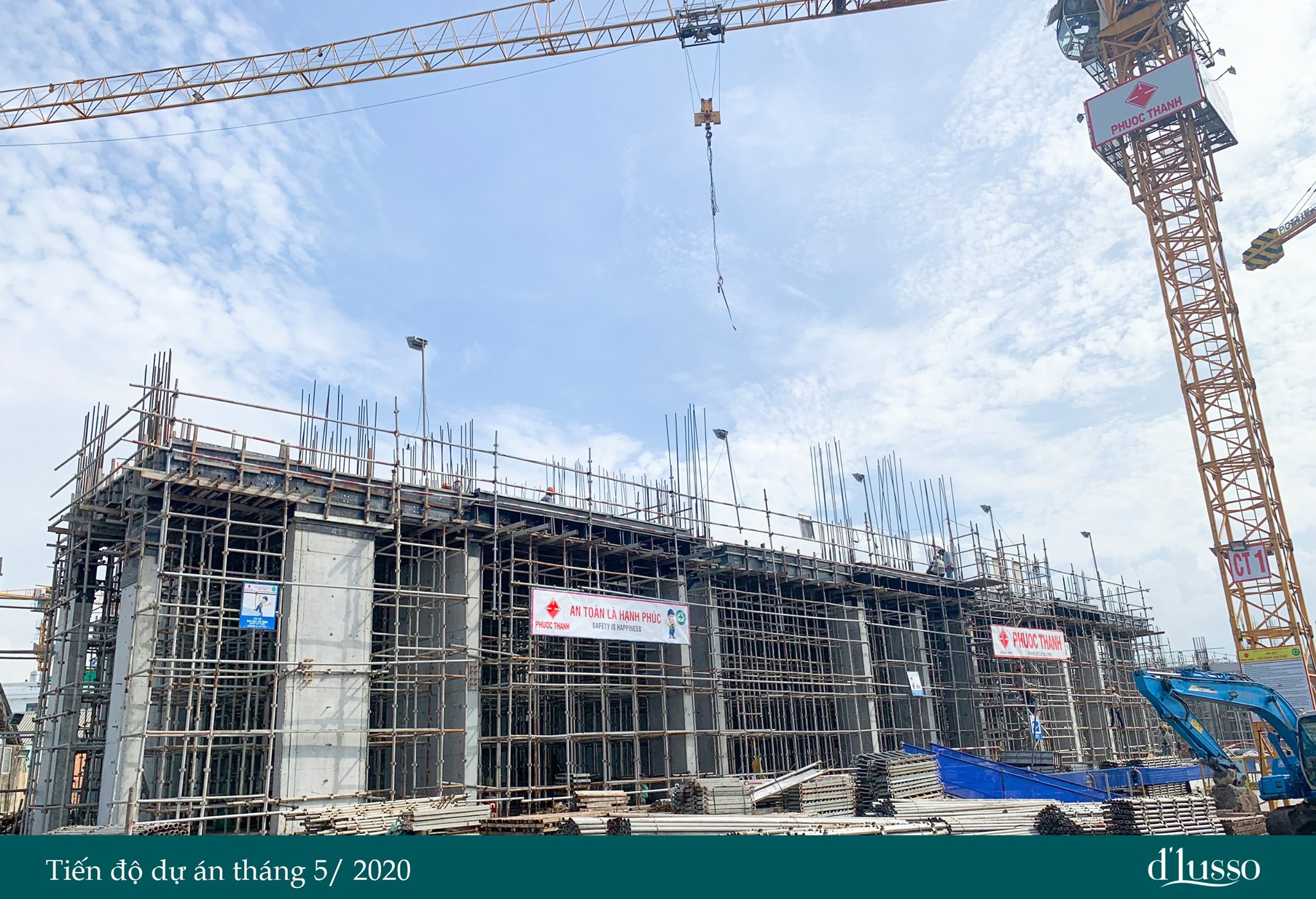 TIẾN ĐỘ THI CÔNG DỰ ÁN D'LUSSO - THÁNG 5/2020